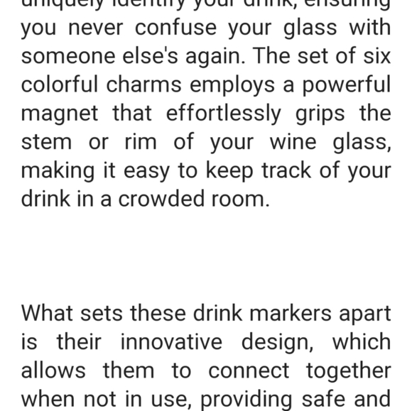 NWT Host Magnetic Drink Markers 6 In Box - Picture 6 of 9